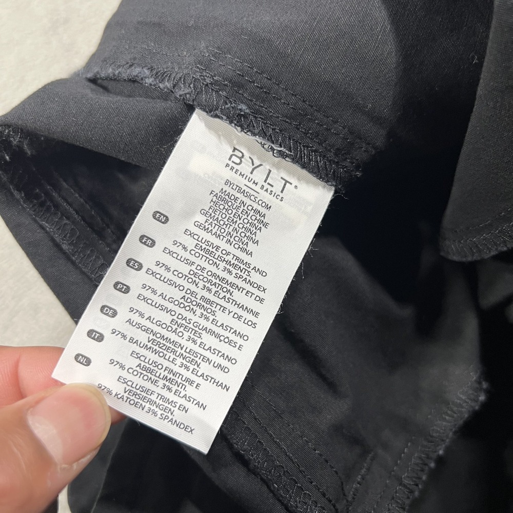 BYLT Cargo Pants Mens 32 Black Stretch Cotton 31" Inseam - Picture 9 of 13